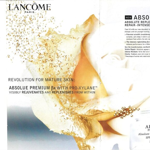 Lancome Paris Presidium Replenishing Makeup ADVERT 2000s Print Ad 2 PAGE 10 in - Picture 2 of 2